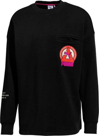 Puma Felpa girocollo con grafica - Nero