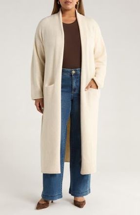 Treasure & Bond Cotton Blend Duster in Beige Oatmeal Light Heather at Nordstrom Rack, Size 3X