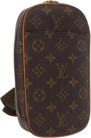 Louis Vuitton Pre-owned Cross Body Bags, female, Brown, Size: ONE SIZE Pre-owned Pochette Gange Shoulder Bag