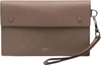 Celine Pre-owned Vintage Clutch Bag - Dames - Vintage Clutch - Bruin - ONE Size - Leer - Vintage