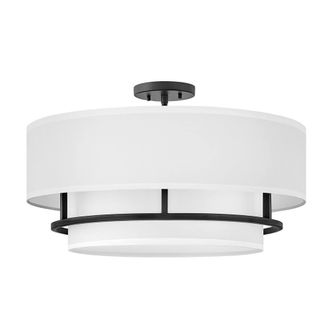 Netlighting Graham 4 Light Cylindrical Ceiling Light Black