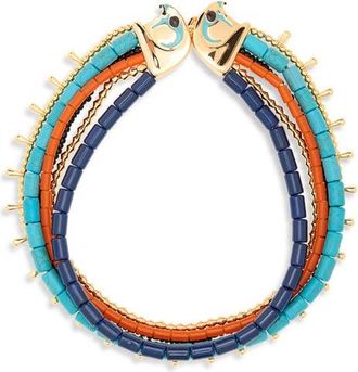 Lele Sadoughi x The Met Senebtisi Collar Necklace in Egyptian Trio at Nordstrom