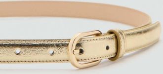 Mango Cintura fibbia metallo oro - Donna - XL - MANGO