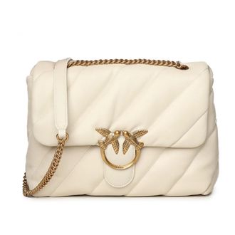 Pinko Pinko, Dames, Tassen, Beige, Maat: ONE Size Leer