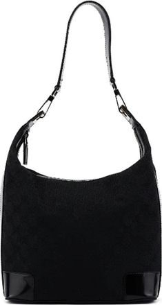 Gucci Tweedehands leren handtassen - Dames - Vintage Schoudertas - Zwart - ONE Size - Satijn - Vintage