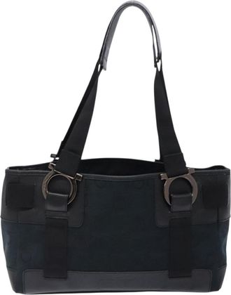 Ferragamo Gancini Tote Canvas Canvas Tote Bag Bag (Pre-Owned)