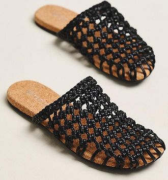 Silent D Woven Slide Slip-On Sandals
