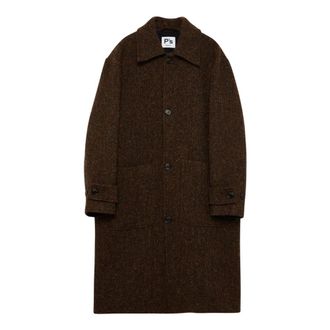 President's Jassen, Heren, Bruin, S, Wol, Garden Coat Donegal Wol