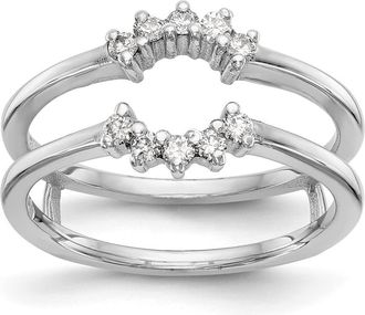 Diamond2Deal 14k White Gold Lab Grown Diamond Wedding Band Ring 1/4Ct Clarity- VS Color- G-H