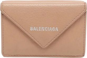 Balenciaga Pre-owned Wallets, female, Beige, Size: ONE SIZE Pre-owned Leather Wallet