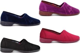 Generic Womens Audrey Slippers Ladies Slip On Slippers Size 7 Womens Slipper Size 4 Ladies Carpet Slipper Girls Slip Ons Rubber Sole Roll Top Sizes 3-8 Heathe