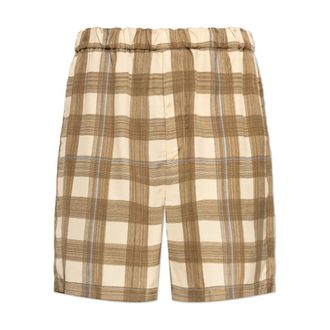 Jil Sander Casual Shorts, male, Beige, Size: M Plaid Pattern Shorts