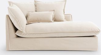 La Redoute Interieurs Longchair in fluweel, rechts, Odna