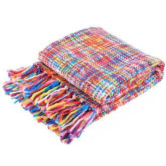 OEM Manta Para Sof&aacute; Winysin De Oto&ntilde;o Con Borlas, Manta Decorativa De Oto&ntilde;o Para Halloween, Manta Colorida Para Sof&aacute; 50