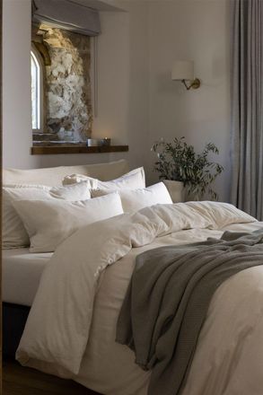 Christy Flannel Marl Super Soft Brushed Cotton Duvet Sets in Beige | Size: Super King