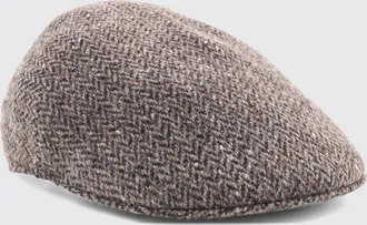 Brunello Cucinelli Basco in lana vergine chevron con visiera