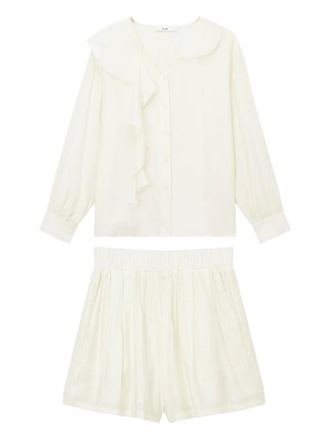 B+ab Blouse en shorts met ruches - Beige