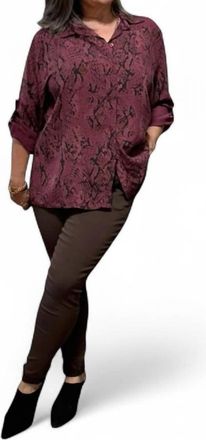 Made in Italy Solid Color Italian Skinny Magic Pants In Chocolate