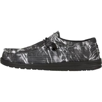 Hey Dude Wally 41790-001 Mens Black Mossy Oak Moc Toe Slip-On Shoes SHOP404
