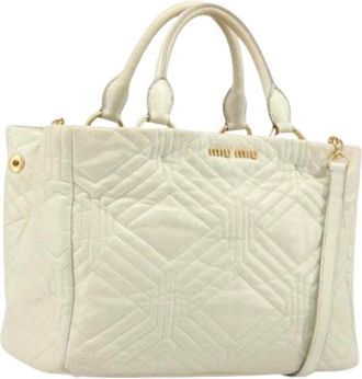 Miu Miu Bolso Tote Pre-owned - Pre-owned - Mujer - Beige - ONE SIZE