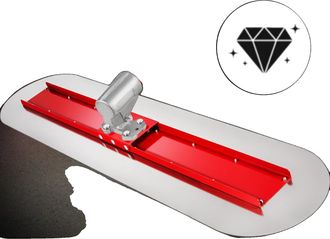 OEM Llana Para Hormig&oacute;n, Mango Ajustable, Dise&ntilde;o De Extremo Redondeado, Roja, 1200 X 300 Mm