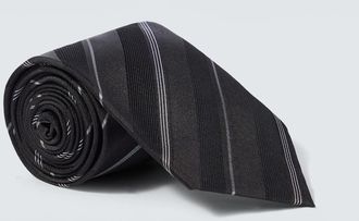 Brunello Cucinelli Cravatta in seta a righe