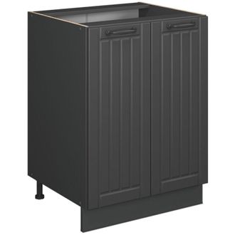 Vicco Mueble Bajo De Cocina Fame-line, Gris Oscuro, 60 Cm, Et M&aacute;rmol, Vicco