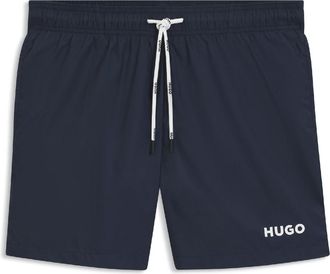 HUGO BOSS Hugo Haiti zwembroek voor heren met contrasterend logo in donkerblauw