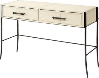 Jamie Young Co. Nevado Leather Console Table