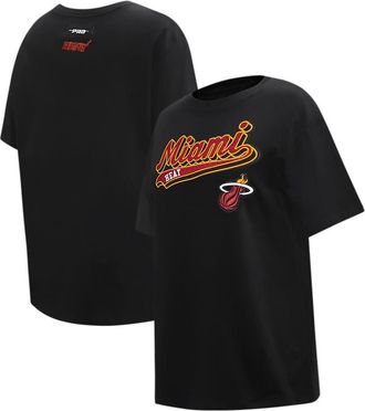 Pro Standard Womens Pro Standard Black Miami Heat Script Boyfriend T-Shirt at Nordstrom, Size Medium