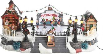 F&eacute;&eacute;ric Lights & Christmas Decoraci&oacute;n Navide&ntilde;a De Aldea Navide&ntilde;a Con Pista De Hielo
