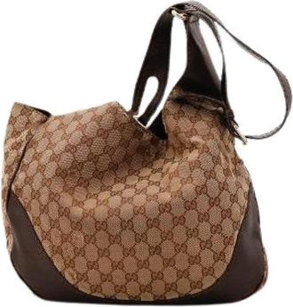 Gucci Pre-owned Le Hobo Charlotte - Dames - Vintage Schoudertas - Bruin - ONE Size - Leer - Vintage