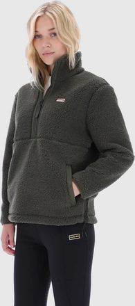 Hunter Womens Hunter Tiorga Womens 1/4 Zip Borg Fleece - Kambaba - Grey - Size: 10/8