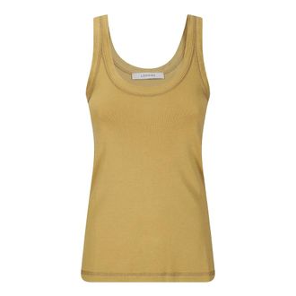 Christophe Lemaire Sleeveless Tops, female, Yellow, Size: M Rib Tank Top