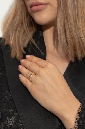 Dolce & Gabbana Ring With Gemstones, Womens, Gold
