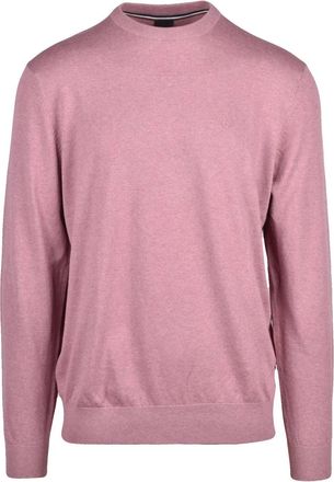 Bugatti Pink Cotton-Cashmere Blend Crewneck Sweater