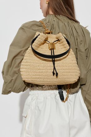 Balmain Pulse Backpack, Womens, Beige