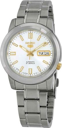 Seiko Series 5 Automatic Date-Day Silver Dial Mens Watch SNKK09J1