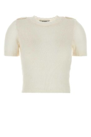 Gimaguas Ivory Nylon Blend Kiss Sweater