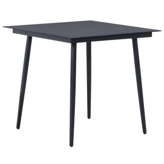 Berkfield Home Durable 3 Piece Garden Dining Set PVC Rattan Black