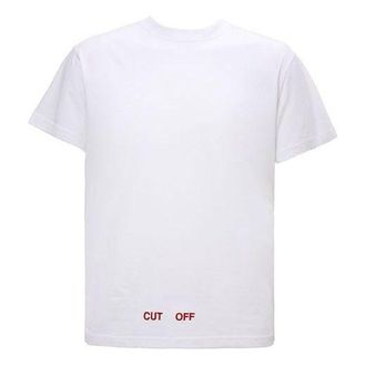 Off-white Minimalistic Back Alphabet Logo Short Sleeve Version White OMAA002F161850520188