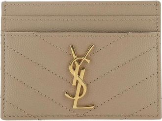 Saint Laurent Cassandre Leather Card Holder