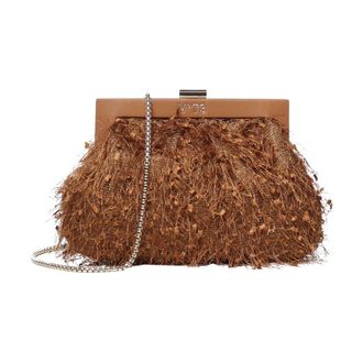 V&deg; 73 Berillo Clutch - Dames - Clutches - Bruin - ONE Size - Polyester - Tassen