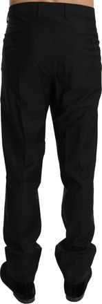 Dolce & Gabbana Black Dress Formal Trouser Men Wool Pants Virgin