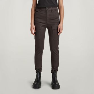 G-Star Kafey Cargo Ultra High Skinny Jeans - Bruin - Dames