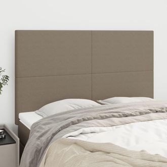 vidaXL Cabeceros 4 Unidades Tela Gris Taupe 72x5x78/88 Cm Vidaxl