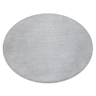 RugsX Rugsx - Moqueta Indus Plata 91 Llanura Mezcla Grey Circulo 100 Cm