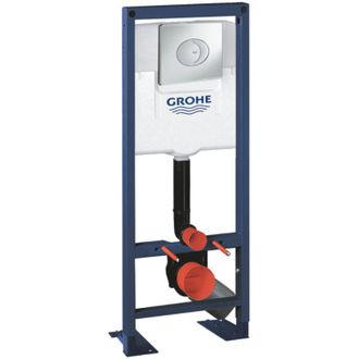 GROHE Bastidor De Soporte Para Inodoro De Ancho Reducido Con Placa De Accionamiento Grohe Placa De Accionamiento Skate Air, Horizontal, Cromo