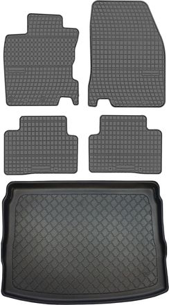 OEM Juego De Alfombrillas De Goma Para Coche Y Alfombrilla Para Maletero Para Nissan Qashqai Ii J11 Crossover (fechas: 02.2014-2021)