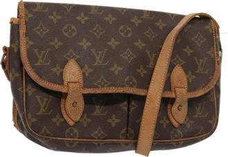 Louis Vuitton Tweedehands Canvas Louis Vuitton tassen - Dames - Vintage Schoudertas - Bruin - ONE Size - Leer - Vintage